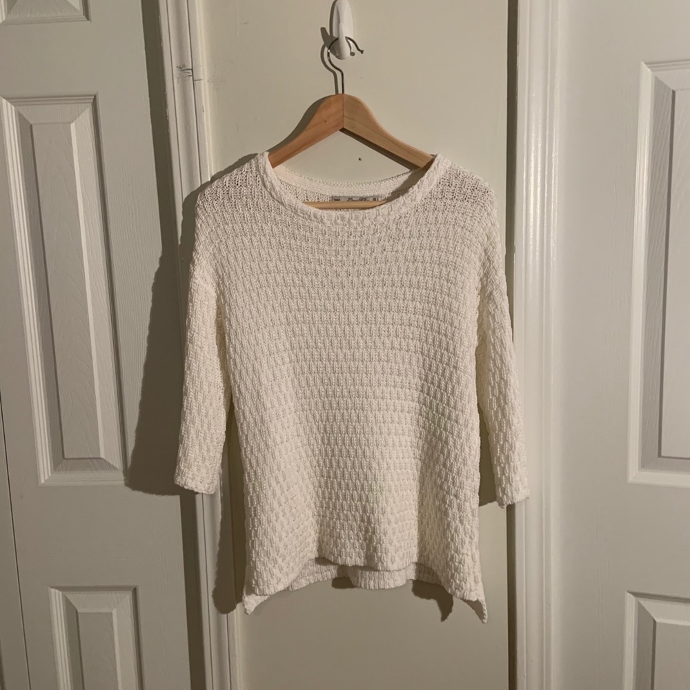 Zara knit sweater white